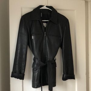 Liz Claiborne black leather jacket